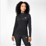 Karrimor ruházat fekete nők negyed cipzáras hosszú ujjú felső P60RX12