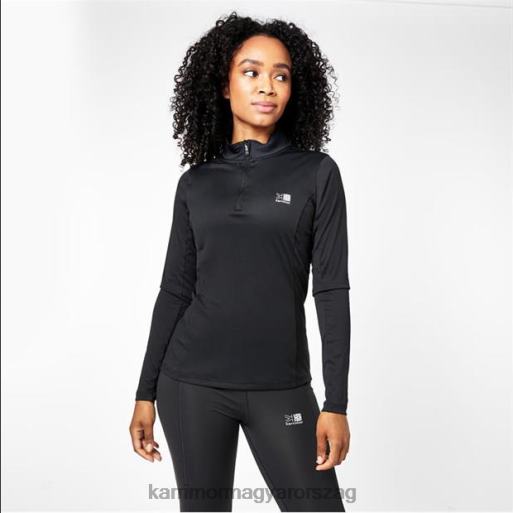 Karrimor ruházat fekete nők negyed cipzáras hosszú ujjú felső P60RX12 - Image 1