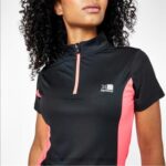 Karrimor ruházat fekete/rózsaszín nők negyed cipzáras rövid ujjú póló P60RX18 - Image 3
