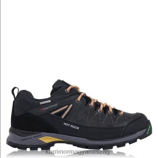 Karrimor cipő szén/sárga férfiak forró szikla alacsony járócipő P60RX83