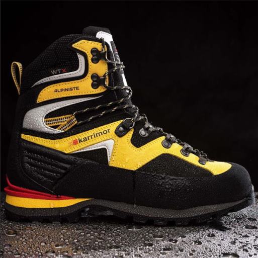 Karrimor cipő fekete sárga férfiak alpinista hegyi csizma P60RX68