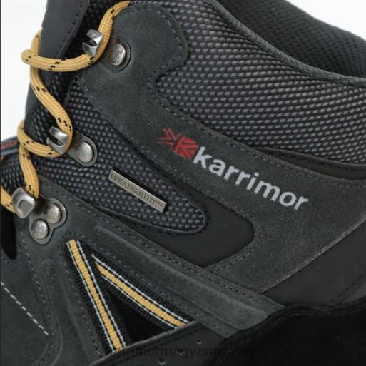 Karrimor cipő szén/sárga férfiak hot rock sétacipő P60RX76
