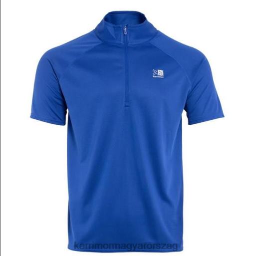 Karrimor ruházat klasszikus kék férfiak cipzáras rövid ujjú póló P60RX20