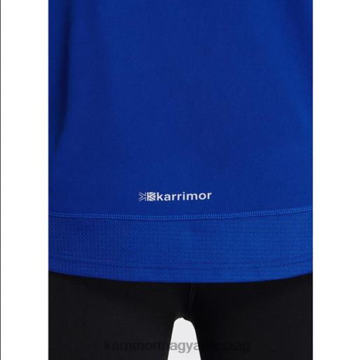 Karrimor ruházat klasszikus kék férfiak cipzáras rövid ujjú póló P60RX20