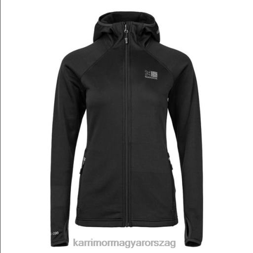 Karrimor ruházat fekete egynemű polár kapucnis pulcsi P60RX283