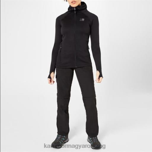Karrimor ruházat fekete egynemű polár kapucnis pulcsi P60RX283