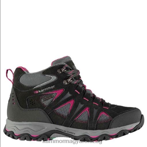 Karrimor cipő fekete/rózsaszín nők mount mid gyalogos csizma P60RX88
