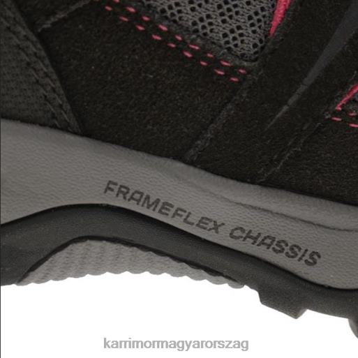 Karrimor cipő fekete/rózsaszín nők mount mid gyalogos csizma P60RX88