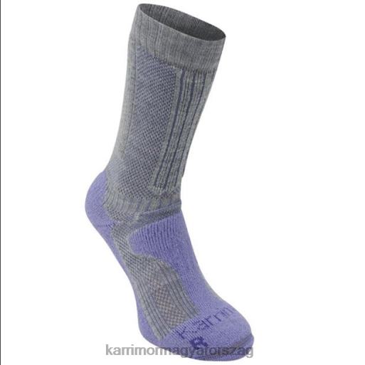 Karrimor kiegészítők szürke/lila nők merinószálas középsúlyú gyalogzokni P60RX121