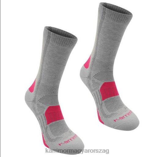 Karrimor kiegészítők világosszürke fusch nők séta zokni 2 csomag P60RX116